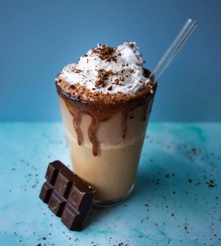 Lactosevrije IJskoffie met chocolade